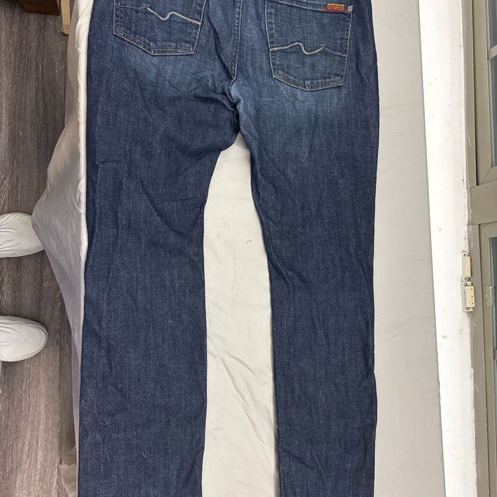 7 For All Mankind Indigo Straight Jeans